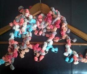 pom pom Lariat scarf