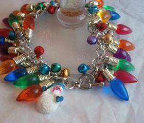 Christmas Lights and Bells Bracelet - Reserved!