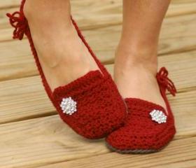 Crochet Pattern for a Womens House Slipper - Lovely Lady Loafers - six sizes included - Women's 5-10 - Pattern number 117