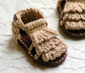 Moccasin Sandals Crochet Pattern Baby booties Crochet Pattern 106