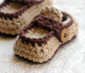 Boy Button Loafer Crochet Pattern for 'Button Loafers Booties' Pattern number 112