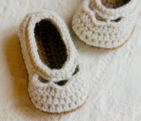 Crochet Baby Booties Pattern For Baby Yoke Ballet Slipper PDF Crochet Pattern Pattern number 109