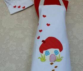 chef cap oven glove and double sided apron great gift new personalized apron set