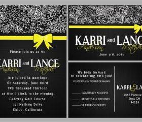 Personalized Wedding Invitation With love birds//matching RSVP postcard//fully customized to your wedding 