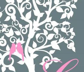 Wedding Signature Tree 16x 20 75 signatures wedding guest book alternative poster