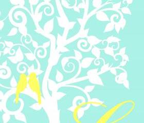18x24 Wedding Signature Tree 120 signatures -wedding guest book alternative tree poster