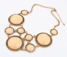 Ivory/beige bubble necklace,Beautiful Necklace, bubble necklace,bib necklace,bib Bubble Necklace,bridesmaid gifts,Christmas gift