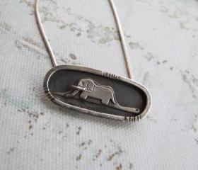 Little prince Elephant Drawing-Sterling silver