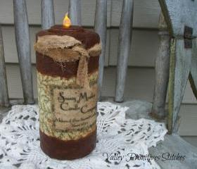 Primitive Flameless Flicker Candle, Winter, Snowman