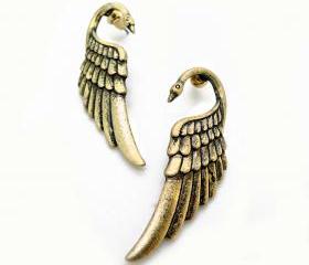 Swan Stud Earrings