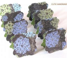 8 Mini Handmade Blank Note Cards