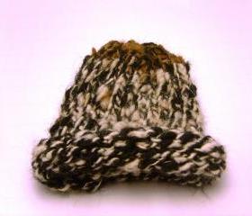 Nature Child Beanie Hat Black, Cream, Tan