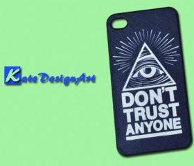iphone case, iphone 4 case, iphone 4s case - don't trust anyone iphone 4s case/iphone 4 case