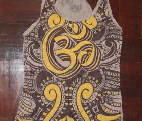 Women's FREE SIZE ONLY S Tank Top Hamsa Hand Yoga Clothing Buddha Ganesha Boho Om
