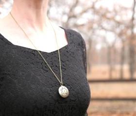 Brass Filigree Bridesmaid Locket // Bridesmaid Gifts // Charm Locket // Vintage Rustic Wedding Gift