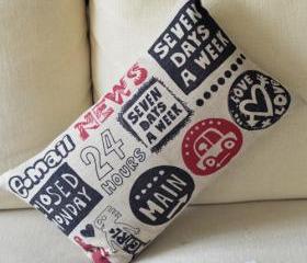 24 Hours Print Decorative Pillow