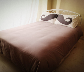 Mr. Moustache Cute Couple Pillows 