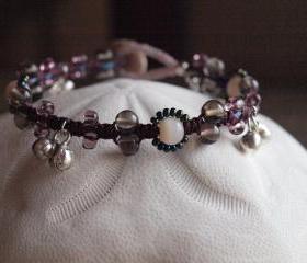 micro macrame bracelet with bells