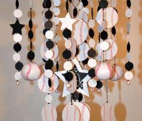 Sports Baseball Crib Mobile, Nursery Decor, Baby Shower Gift, 