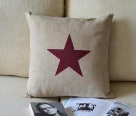 Star Print Decorative Pillow 