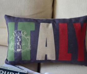 Italy Print Decorative Pillow