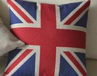 UK Flag Print Decorative Pillow 