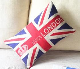 Union Jack Print Decorative Pillow