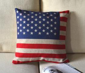 The Stars and Stripes Print Decorative Pillow