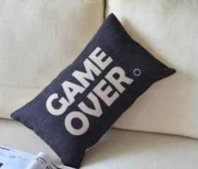 Game Over Print Decorative Pillow 