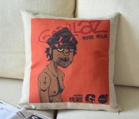 Gorillaz Print Decorative Pillow