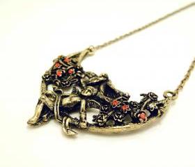 Cupid & Birds Collar Necklace