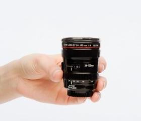 The Shot camera Lens cup---two mini ceramic lenses that give 'taking shots' a whole new meaning.