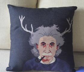 Einstein Print Decorative Pillow