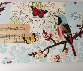 Wedding Guest Book or Wedding Album - Beautiful Birds and Butterflies - Coptic Stitch Binding - Made to Order