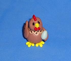 Polymer Clay Brown Americana Chicken