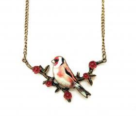 Spirifer on Floral Branch Necklace