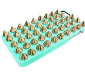 iphone 5 case, Studded iPhone 5 Case, Studded iphone 5G case, Silver Spike Punk iphone 5 case, Green iphone 5 Case