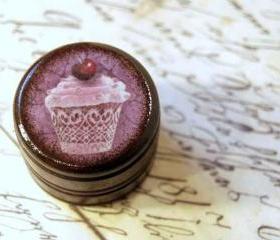 Sweet Cherry Cupcake Pill Box