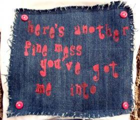 Boy Shirt Diaper Cover Set FUNNY Denim