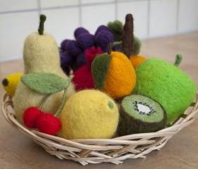 Needle Felted Fruits, made to order