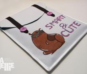 iPad cover, unique hand painted art work, one of a kind.