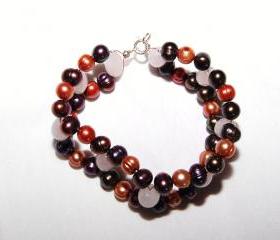 Rose Quartz and Pearls Gemstone Bracelet