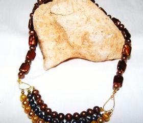 Multi Colour Pearl Necklace
