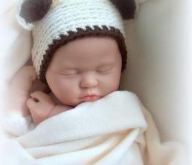 Baby Bear Beige and brown newborn 0 to 3 months hat