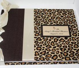 Cheetah Bridal Shower Guestbook or Album