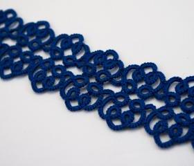 Cloudy Day - Dark Blue Lace Bracelet