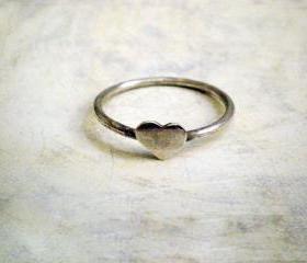 Heart ring - Sterling silver heart ring