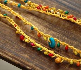 Elegant Oriental Wood Beads versatile necklace