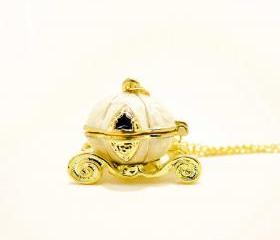 Pumpkin Coach Necklace
