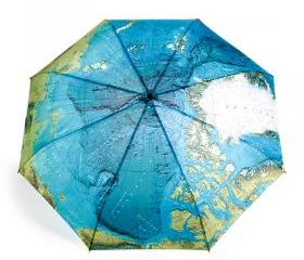 World Map Automatic Sunshade Umbrella